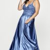 9498 STEEL BLUE SIDE 100x100 Faviana S10403 Style Dress