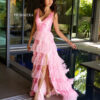 4142 PINK 2202 100x100 Primavera Couture 4140 Prom Dress